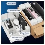 Oral-B iO Series 6 Plus Edition Elektrische Zahnbürsten im Doppelpack, Schwarz und Rosa, mit 5 Putzmodi, 4 Aufsteckbürsten und Reise-Etui – Bild 3