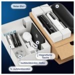 Oral-B iO Series 5 Plus Edition Elektrische Zahnbürsten im Doppelpack, Schwarz und Weiß, mit 5 Putzmodi, 4 Aufsteckbürsten und Reise-Etui – Bild 7