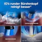 Oral-B iO Series 10 Elektrische Zahnbürste, Schwarz, mit iOSense, 7 Putzmodi und 3 Aufsteckbürsten – Bild 9