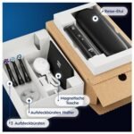 Oral-B iO Series 6 Plus Edition Elektrische Zahnbürste, Schwarz, mit 5 Putzmodi, 3 Aufsteckbürsten und Reise-Etui – Bild 6