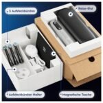 Oral-B iO Series 6 Plus Sensitive Edition Elektrische Zahnbürste, Grau, mit 5 Putzmodi, 3 Aufsteckbürsten und Reise-Etui – Bild 4