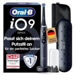 Oral-B iO Series 9 Elektrische Zahnbürste, Schwarz, 7 Reinigungsmodi, inkl. 1 Aufsteckbürste