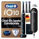 Oral-B iO Series 10 Elektrische Zahnbürste, Schwarz, mit iOSense, 7 Putzmodi und 3 Aufsteckbürsten